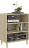 vidaXL - Dressoir - 57x35x70 - cm - bewerkt - hout - sonoma - eikenkleurig