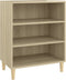 vidaXL - Dressoir - 57x35x70 - cm - bewerkt - hout - sonoma - eikenkleurig