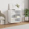 vidaXL - Dressoir - 57x35x70 - cm - bewerkt - hout - wit