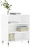 vidaXL - Dressoir - 57x35x70 - cm - bewerkt - hout - wit