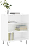 vidaXL - Dressoir - 57x35x70 - cm - bewerkt - hout - wit
