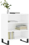 vidaXL - Dressoir - 57x35x70 - cm - bewerkt - hout - wit