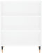 vidaXL - Dressoir - 57x35x70 - cm - bewerkt - hout - wit