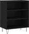 vidaXL - Dressoir - 57x35x70 - cm - bewerkt - hout - zwart