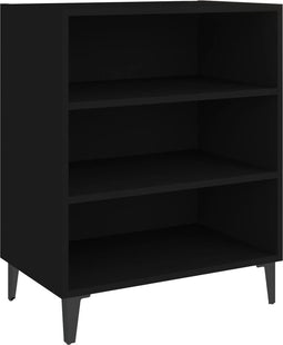 vidaXL - Dressoir - 57x35x70 - cm - bewerkt - hout - zwart