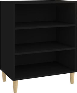 vidaXL - Dressoir - 57x35x70 - cm - bewerkt - hout - zwart