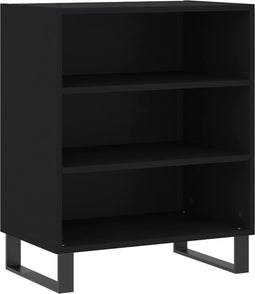 vidaXL - Dressoir - 57x35x70 - cm - bewerkt - hout - zwart