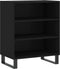 vidaXL - Dressoir - 57x35x70 - cm - bewerkt - hout - zwart