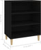 vidaXL - Dressoir - 57x35x70 - cm - bewerkt - hout - zwart