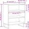 vidaXL - Dressoir - 57x35x70 - cm - bewerkt - hout - zwart