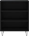 vidaXL - Dressoir - 57x35x70 - cm - bewerkt - hout - zwart