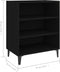 vidaXL - Dressoir - 57x35x70 - cm - bewerkt - hout - zwart