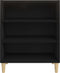 vidaXL - Dressoir - 57x35x70 - cm - bewerkt - hout - zwart