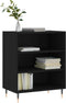 vidaXL - Dressoir - 57x35x70 - cm - bewerkt - hout - zwart