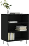 vidaXL - Dressoir - 57x35x70 - cm - bewerkt - hout - zwart