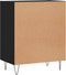 vidaXL - Dressoir - 57x35x70 - cm - bewerkt - hout - zwart