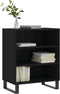 vidaXL - Dressoir - 57x35x70 - cm - bewerkt - hout - zwart