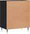 vidaXL - Dressoir - 57x35x70 - cm - bewerkt - hout - zwart