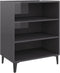 vidaXL - Dressoir - 57x35x70 - cm - spaanplaat - hoogglans - grijs
