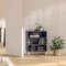 vidaXL - Dressoir - 57x35x70 - cm - spaanplaat - hoogglans - grijs