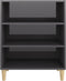 vidaXL - Dressoir - 57x35x70 - cm - spaanplaat - hoogglans - grijs