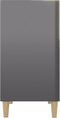 vidaXL - Dressoir - 57x35x70 - cm - spaanplaat - hoogglans - grijs