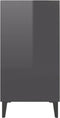 vidaXL - Dressoir - 57x35x70 - cm - spaanplaat - hoogglans - grijs