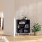 vidaXL - Dressoir - 57x35x70 - cm - spaanplaat - hoogglans - zwart