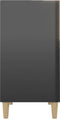 vidaXL - Dressoir - 57x35x70 - cm - spaanplaat - hoogglans - zwart
