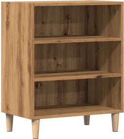 vidaXL - Dressoir - 57x35x75 - cm - bewerkt - hout - artisanaal - eikenkleurig