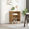 vidaXL - Dressoir - 57x35x75 - cm - bewerkt - hout - artisanaal - eikenkleurig