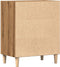 vidaXL - Dressoir - 57x35x75 - cm - bewerkt - hout - artisanaal - eikenkleurig