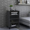 vidaXL - Dressoir - 57x35x90 - cm - bewerkt - hout - hoogglans - grijs