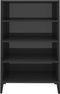 vidaXL - Dressoir - 57x35x90 - cm - bewerkt - hout - hoogglans - grijs