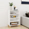 vidaXL - Dressoir - 57x35x90 - cm - bewerkt - hout - hoogglans - wit
