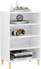 vidaXL - Dressoir - 57x35x90 - cm - bewerkt - hout - hoogglans - wit