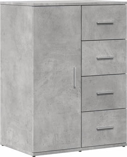 vidaXL - Dressoir - 59x39x80 - cm - bewerkt - hout - betongrijs