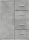 vidaXL - Dressoir - 59x39x80 - cm - bewerkt - hout - betongrijs