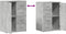 vidaXL - Dressoir - 59x39x80 - cm - bewerkt - hout - betongrijs