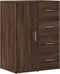 vidaXL - Dressoir - 59x39x80 - cm - bewerkt - hout - bruin - eikenkleur