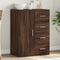 vidaXL - Dressoir - 59x39x80 - cm - bewerkt - hout - bruin - eikenkleur