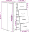 vidaXL - Dressoir - 59x39x80 - cm - bewerkt - hout - bruin - eikenkleur