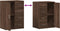 vidaXL - Dressoir - 59x39x80 - cm - bewerkt - hout - bruin - eikenkleur
