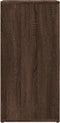 vidaXL - Dressoir - 59x39x80 - cm - bewerkt - hout - bruin - eikenkleur