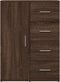 vidaXL - Dressoir - 59x39x80 - cm - bewerkt - hout - bruin - eikenkleur