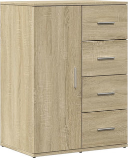 vidaXL - Dressoir - 59x39x80 - cm - bewerkt - hout - sonoma - eikenkleurig