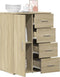 vidaXL - Dressoir - 59x39x80 - cm - bewerkt - hout - sonoma - eikenkleurig