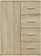 vidaXL - Dressoir - 59x39x80 - cm - bewerkt - hout - sonoma - eikenkleurig
