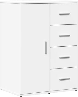 vidaXL - Dressoir - 59x39x80 - cm - bewerkt - hout - wit