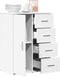 vidaXL - Dressoir - 59x39x80 - cm - bewerkt - hout - wit